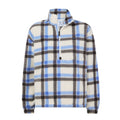 Sara Womens Relaxed Fit Sherpa Fleece Zip Neck - Cobalt & Brown Check - Image 10