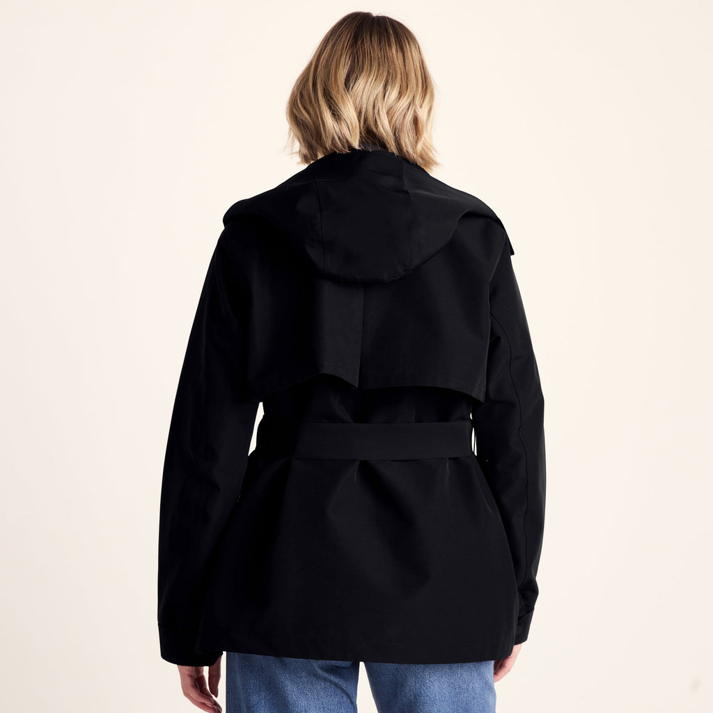 Shea Womens Waterproof Trench Coat - Black - Image 4