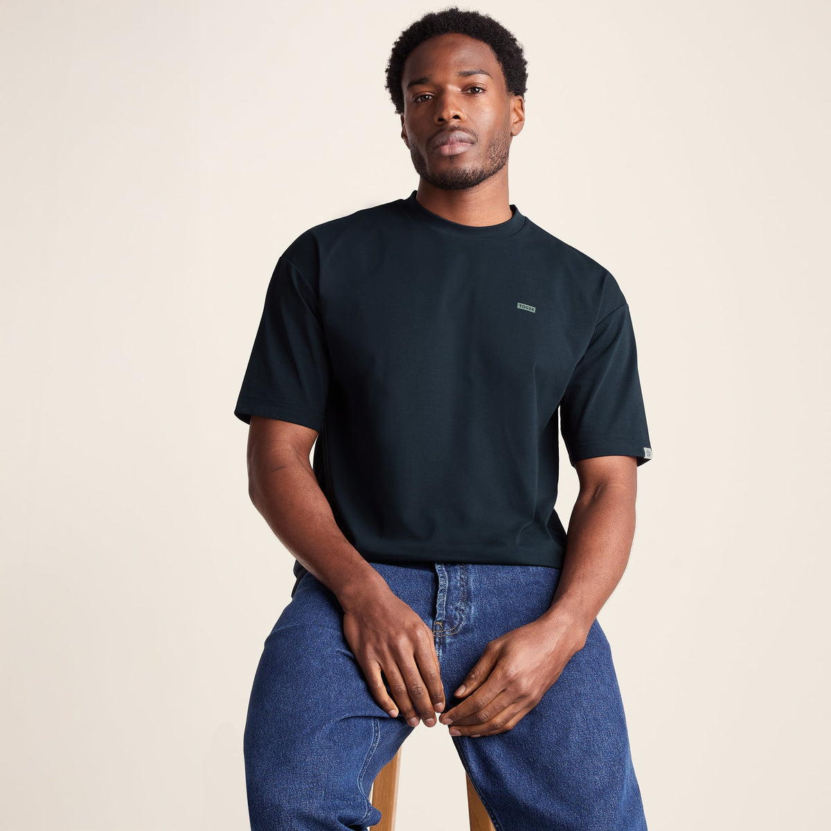 Shed Mens Premium Supersoft Relaxed Fit T-Shirt - Dark Indigo - Image 4