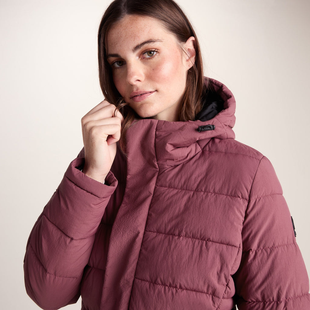 Sleight Womens Short Insulated Parka - Burgundy - Image 6