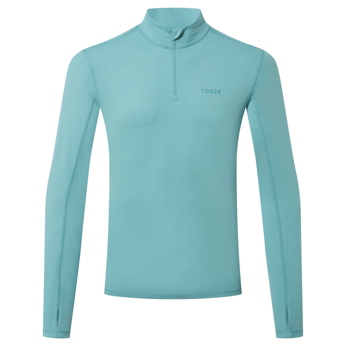 Snowdon Mens Thermal Quarter Zip Base Layer - Steel Teal - Image 7