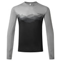Snowdon Mens Thermal Crew Neck Base Layer - Grey Mountain Print - Image 7