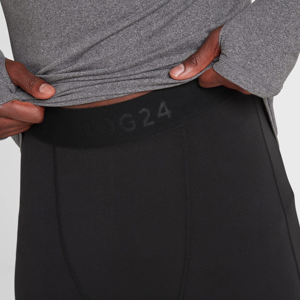 Snowdon Mens Thermal Base Layer Leggings - Black - Image 2