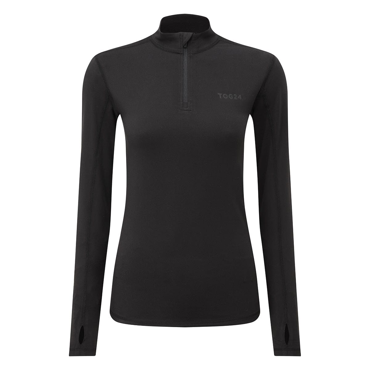 Snowdon Womens Thermal Base Layer Quarter Zip - Black - Image 7