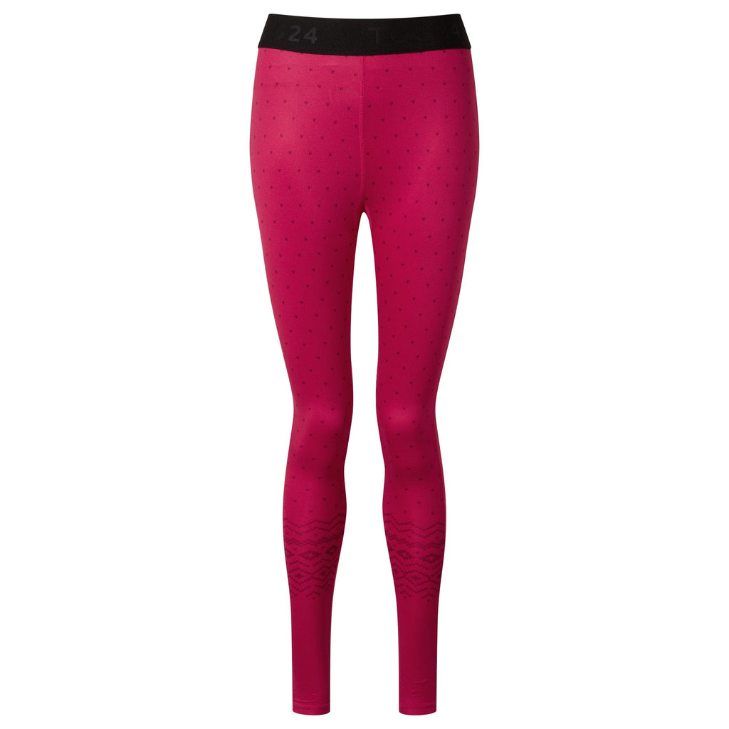 Snowdon Womens Thermal Base Layer Legging - Cerise Fairisle - Image 7