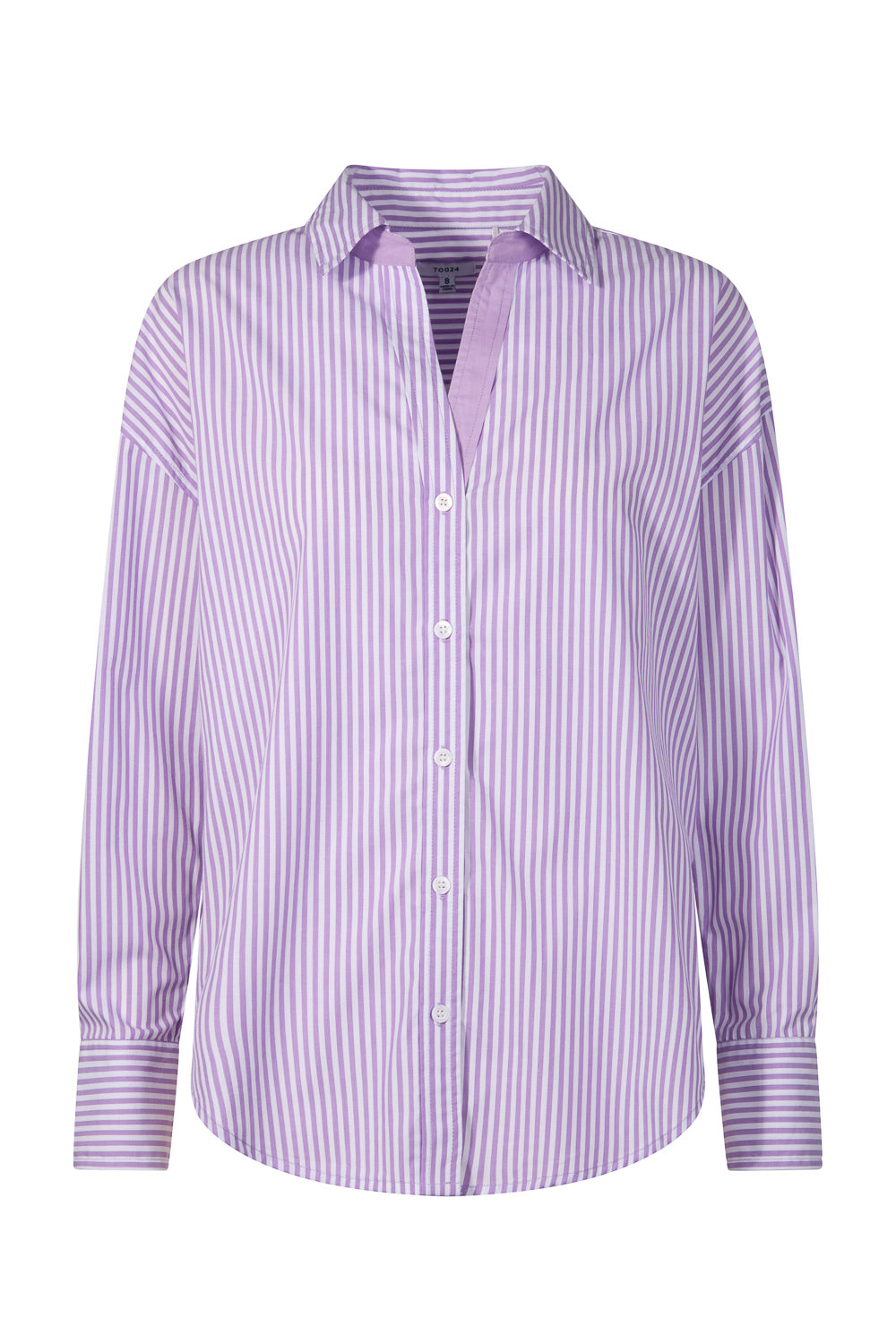 Sofia Womens Long Sleeve Oversized Shirt - Lilac Blossom - Image 7
