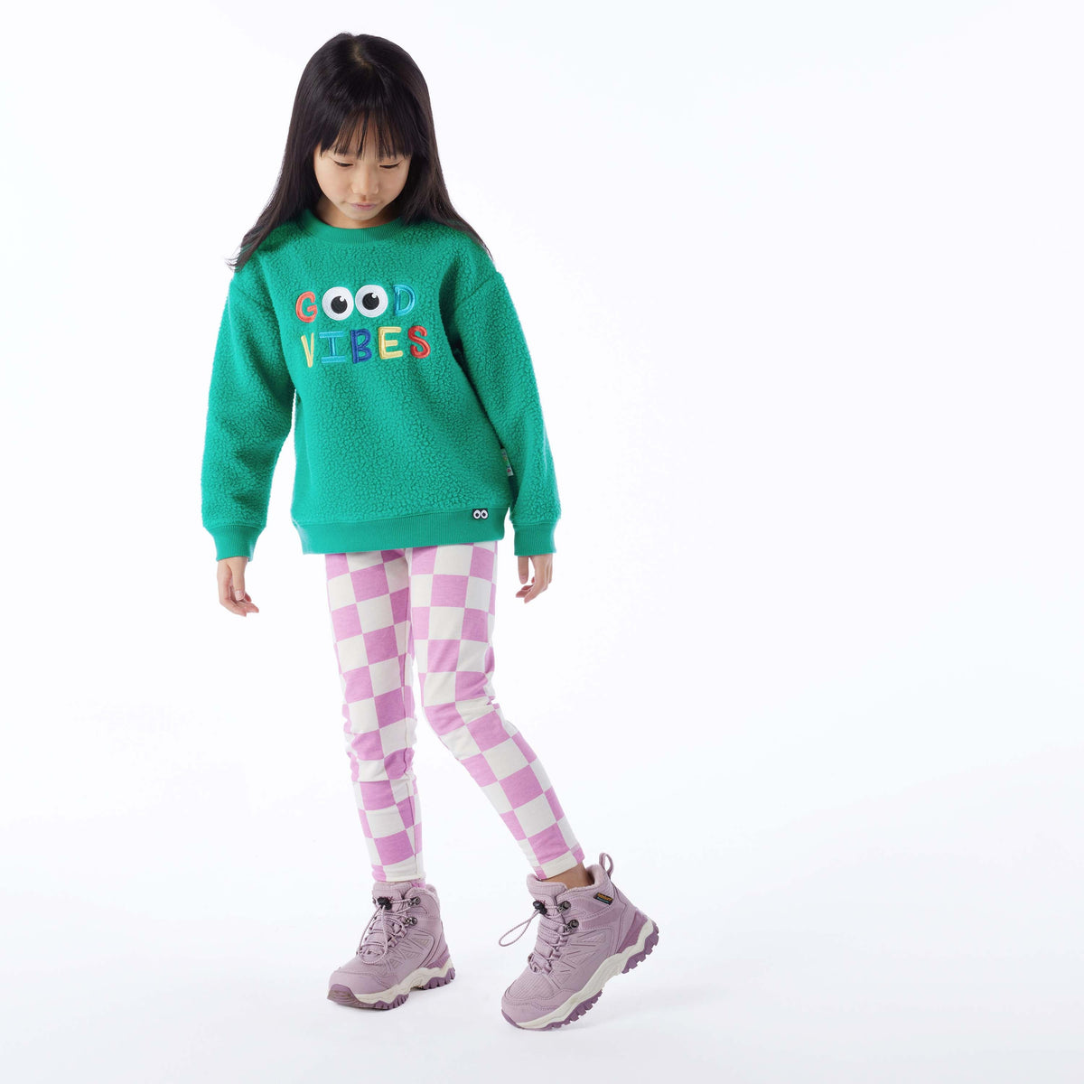 Swaledale Kids Shaun the Sheep Sherpa Sweat - Jungle Green - Image 3