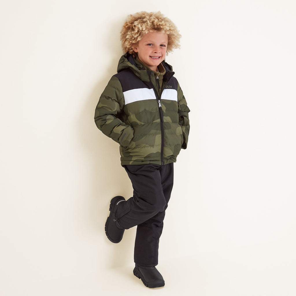 Swift Kids Ski Jacket - Khaki Pixel Camo/Black - Image 3
