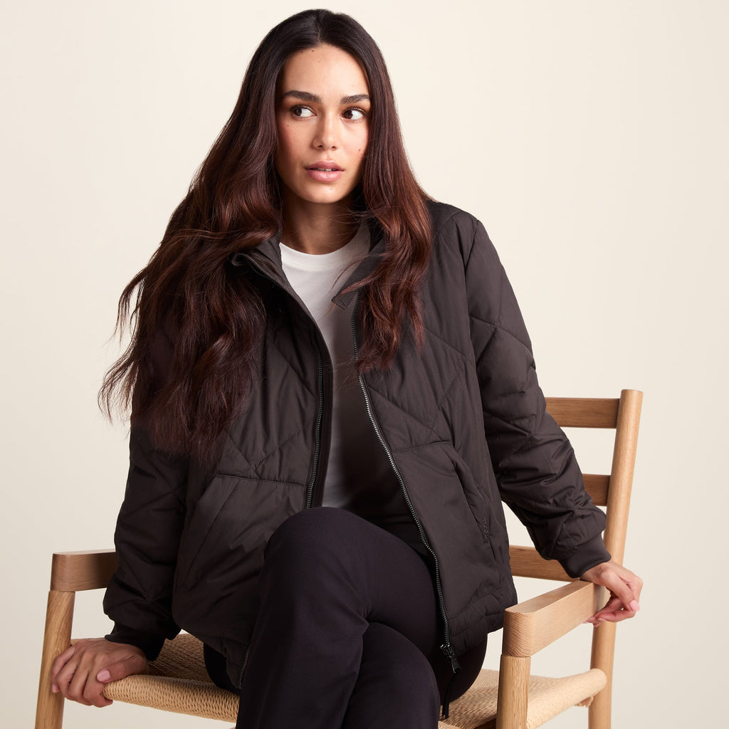Tasker Womens Lightweight Insulated Quilted Jacket - Chocolate Brown - Image 4
