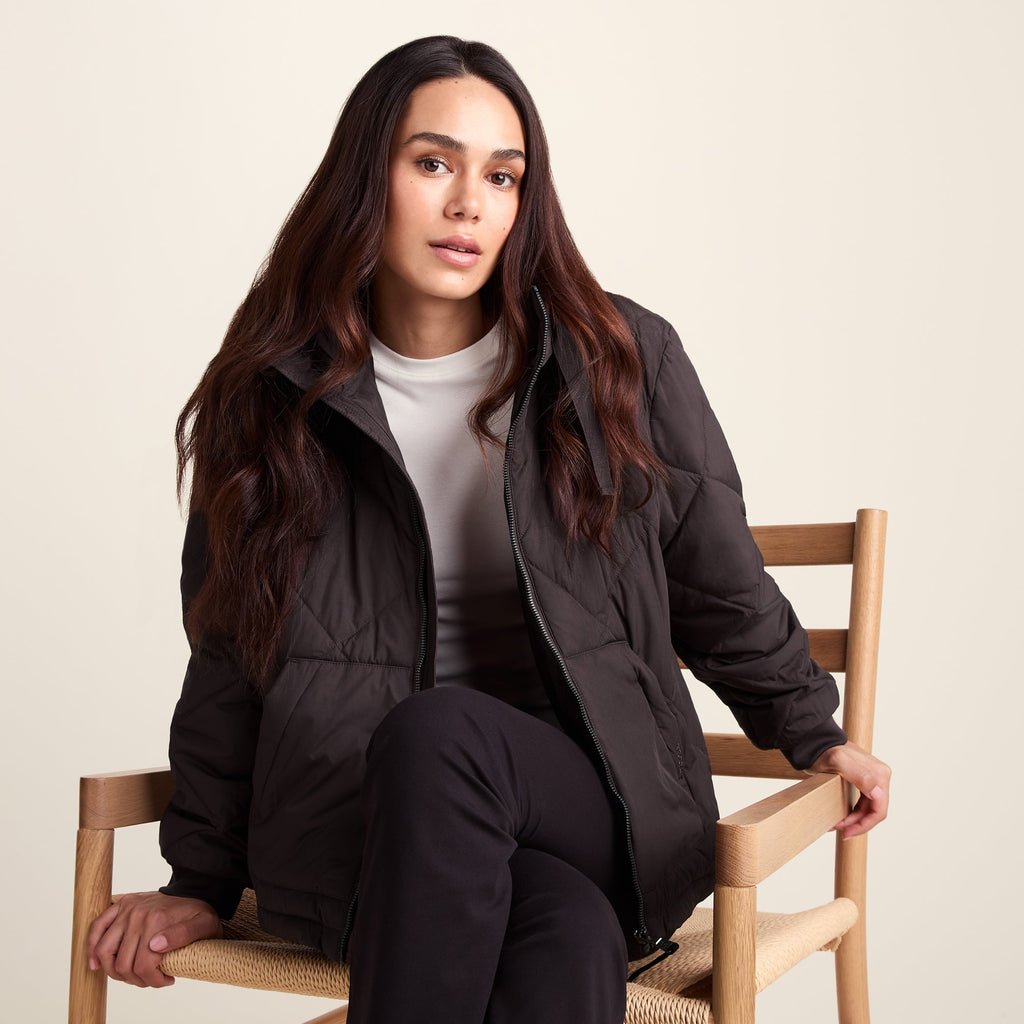 Tasker Womens Lightweight Insulated Quilted Jacket - Chocolate Brown - Image 7