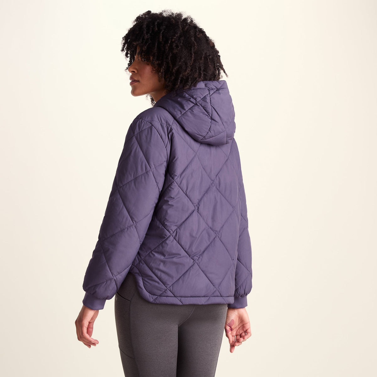 Tasker Womens Lightweight Insulated Quilted Jacket - Smokey Purple - Image 3