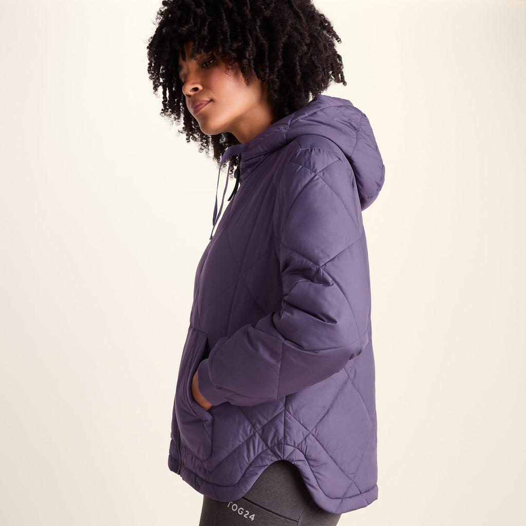 Tasker Womens Lightweight Insulated Quilted Jacket - Smokey Purple - Image 6