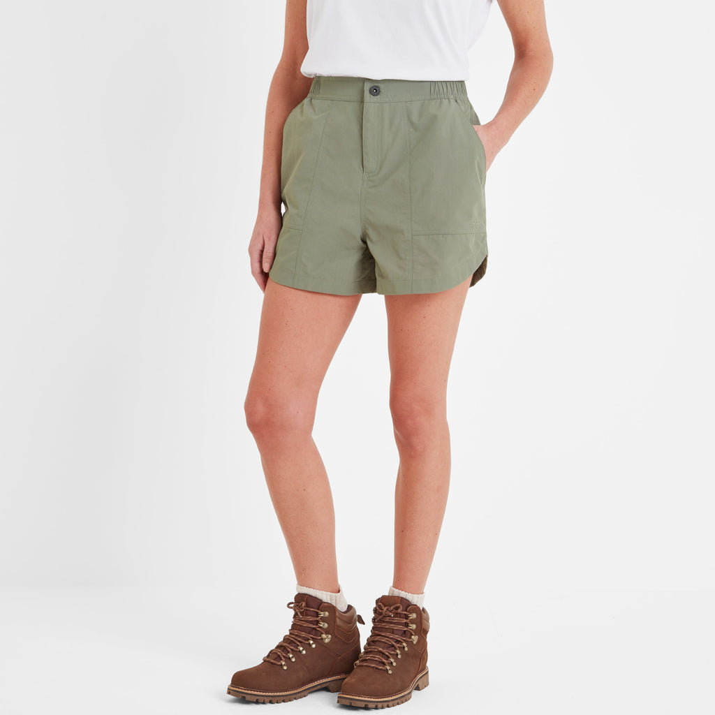 Tempo Womens Ripstop Performance Shorts - Faded Khaki - Image 2