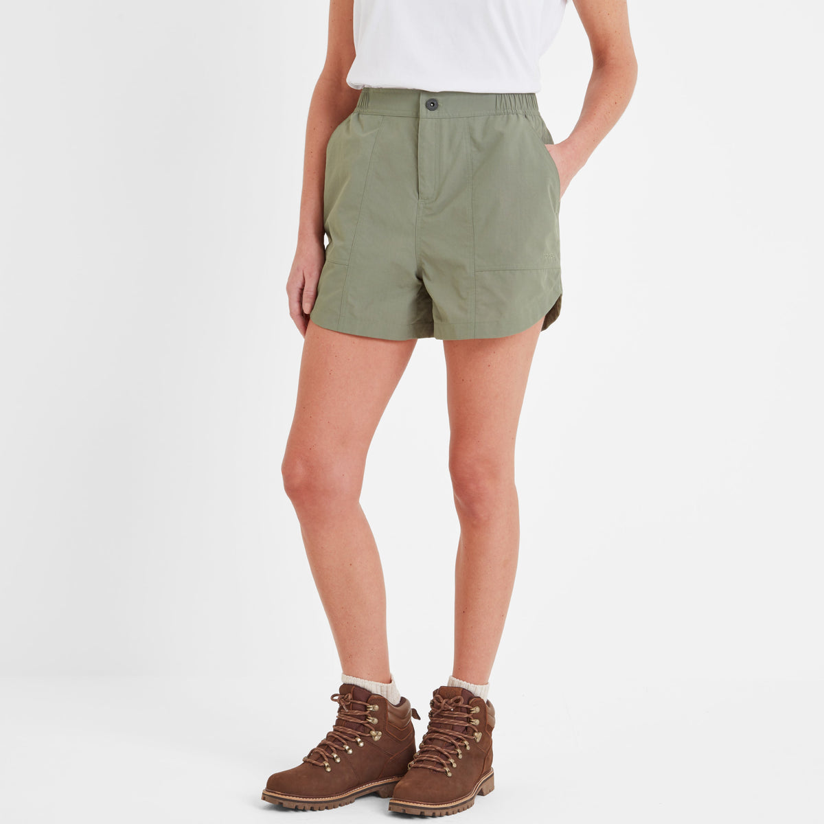Tempo Womens Ripstop Performance Shorts - Faded Khaki - Image 2