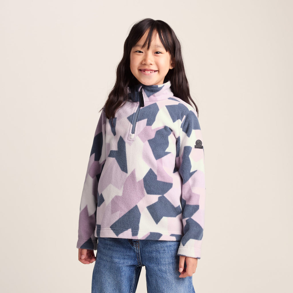 Toffolo Kids Zipneck Fleece - Abstract Mountain Print - Image 2
