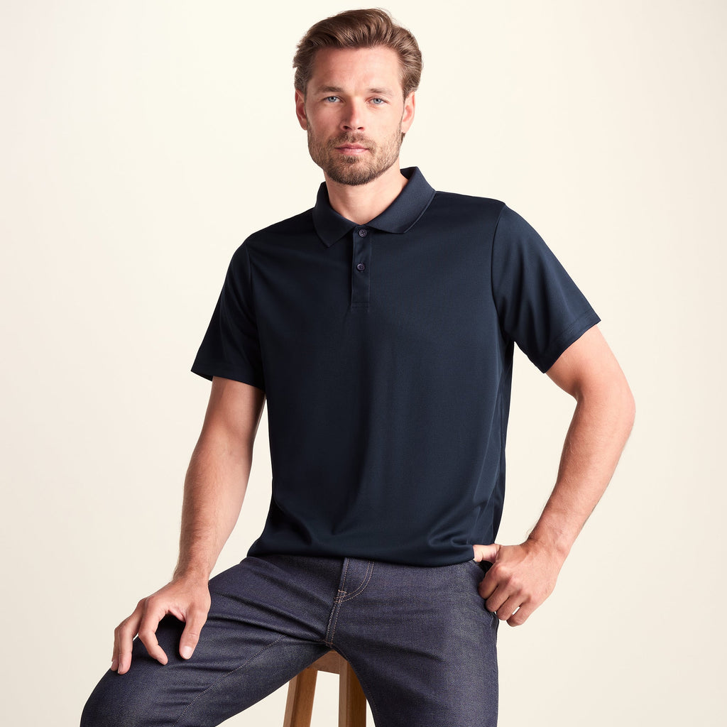 Torres Mens Tech Polo - Navy - Image 4