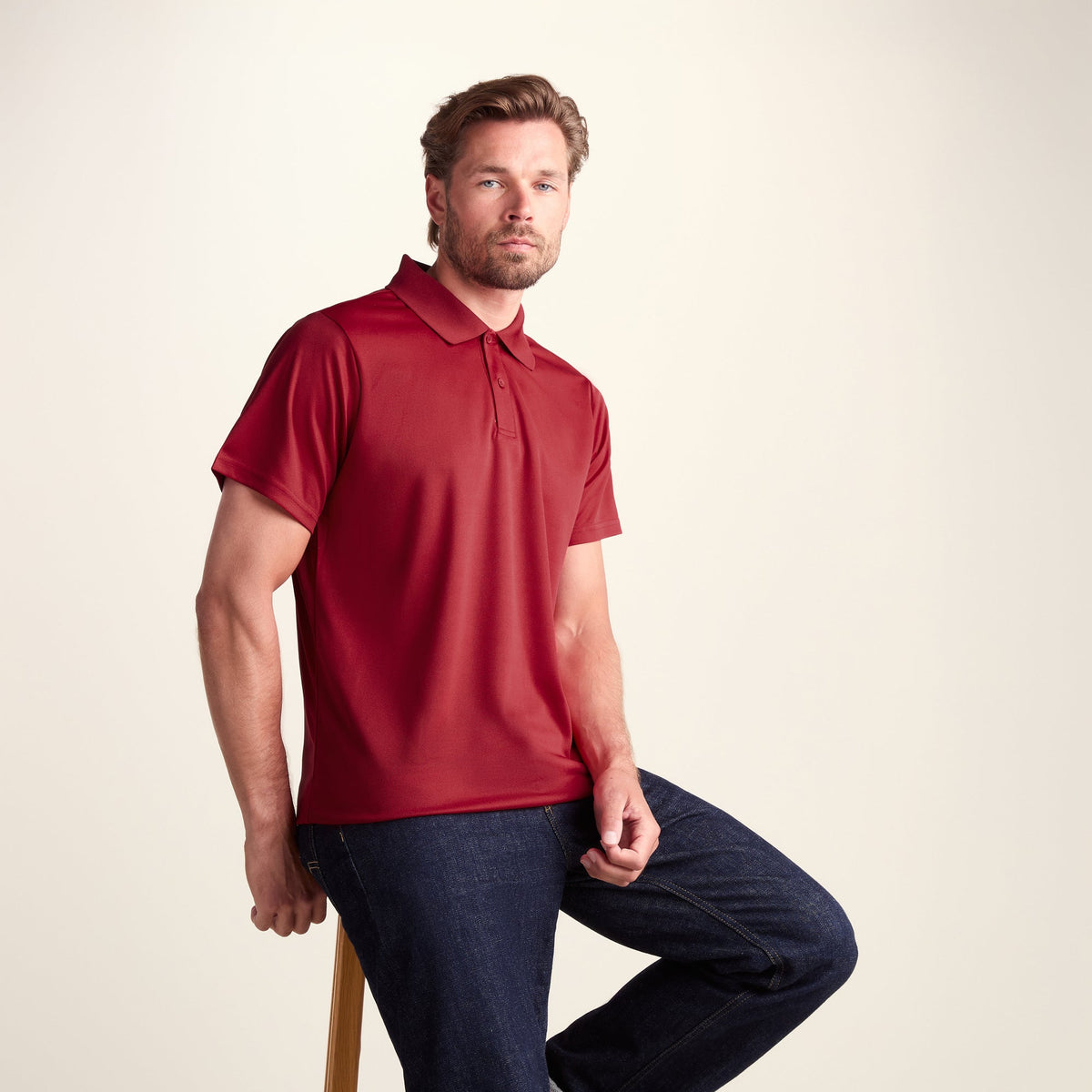 Torres Mens Tech Polo - Chilli - Image 4