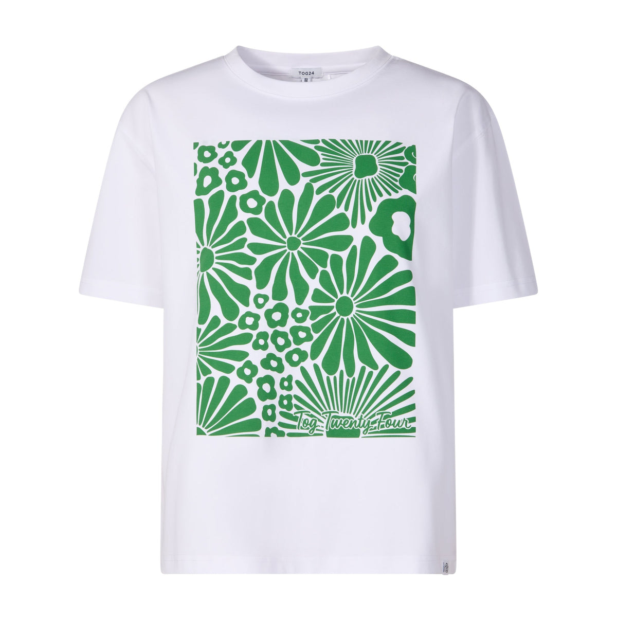 Trissy Womens Premium Supersoft Relaxed Fit T-Shirt - Optic White/Green - Image 8