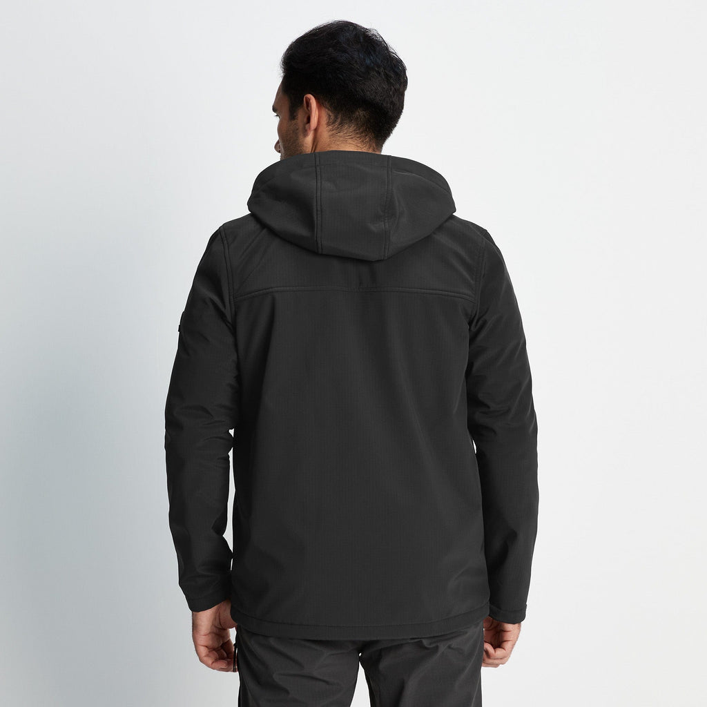Truro Mens Hooded Softshell Jacket - Black - Image 6