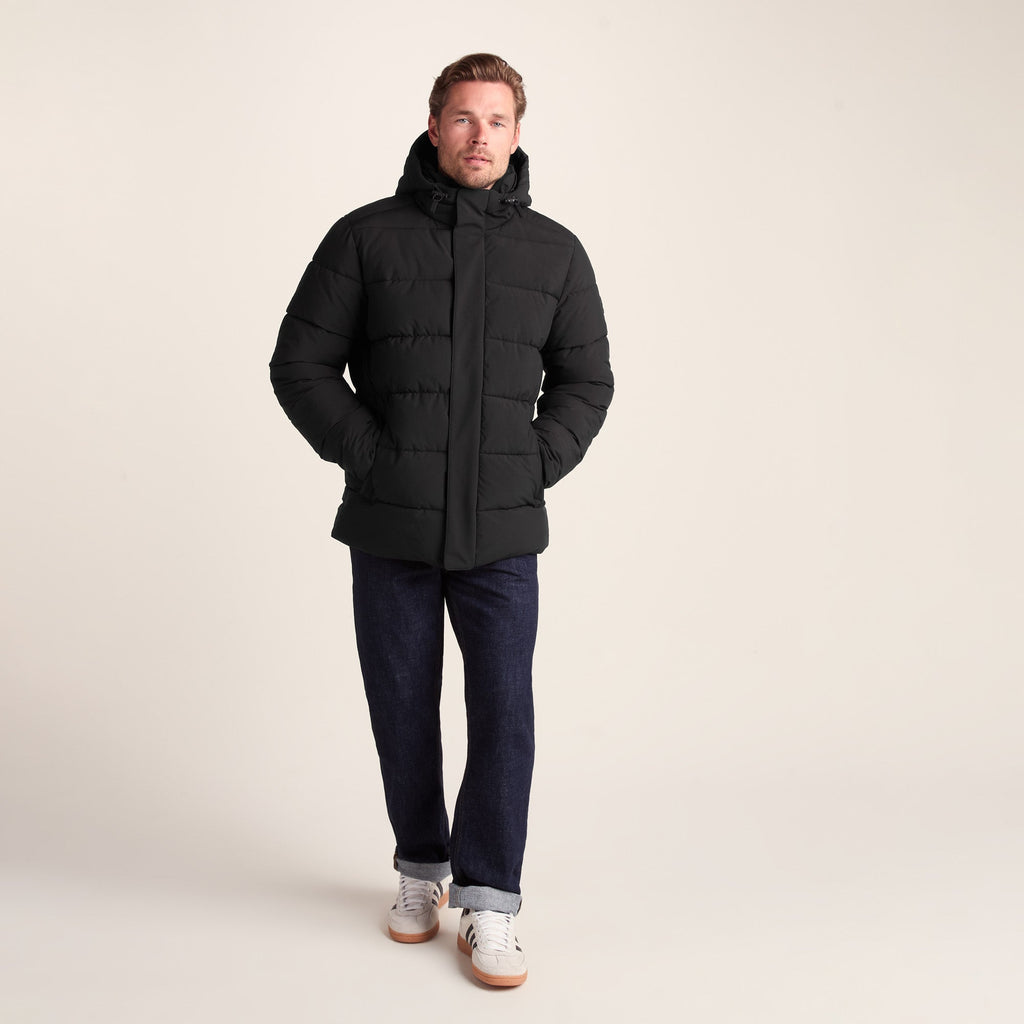 Tunnard Mens Short Shower Resistant Insulated Jacket - Black - Image 6