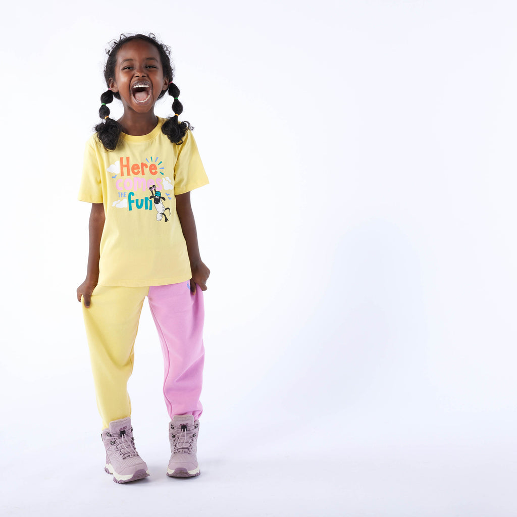 Valais Kids Shaun the Sheep Sweat Pant - Piglet Pink