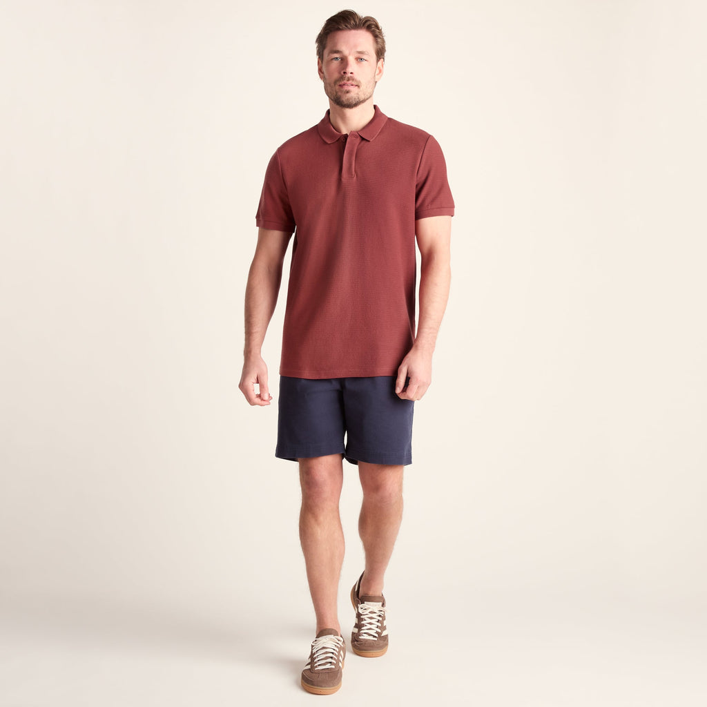 Varris Mens 100% Cotton Supersoft Polo Shirt - Garnet Red - Image 2