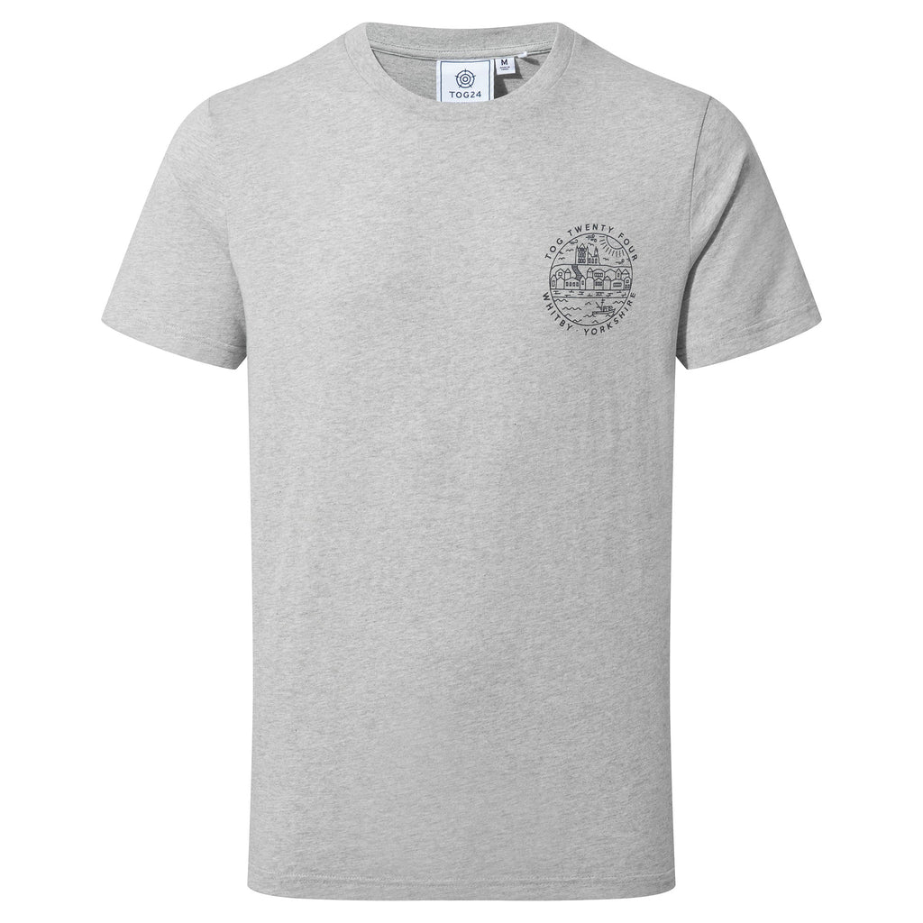 Whitby Mens 100% Cotton Supersoft T-Shirt - Light Grey Marl - Image 5