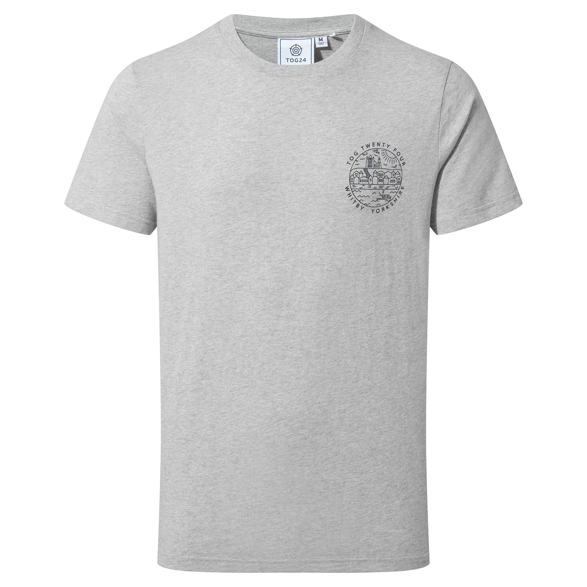 Whitby Mens 100% Cotton Supersoft T-Shirt - Light Grey Marl - Image 5