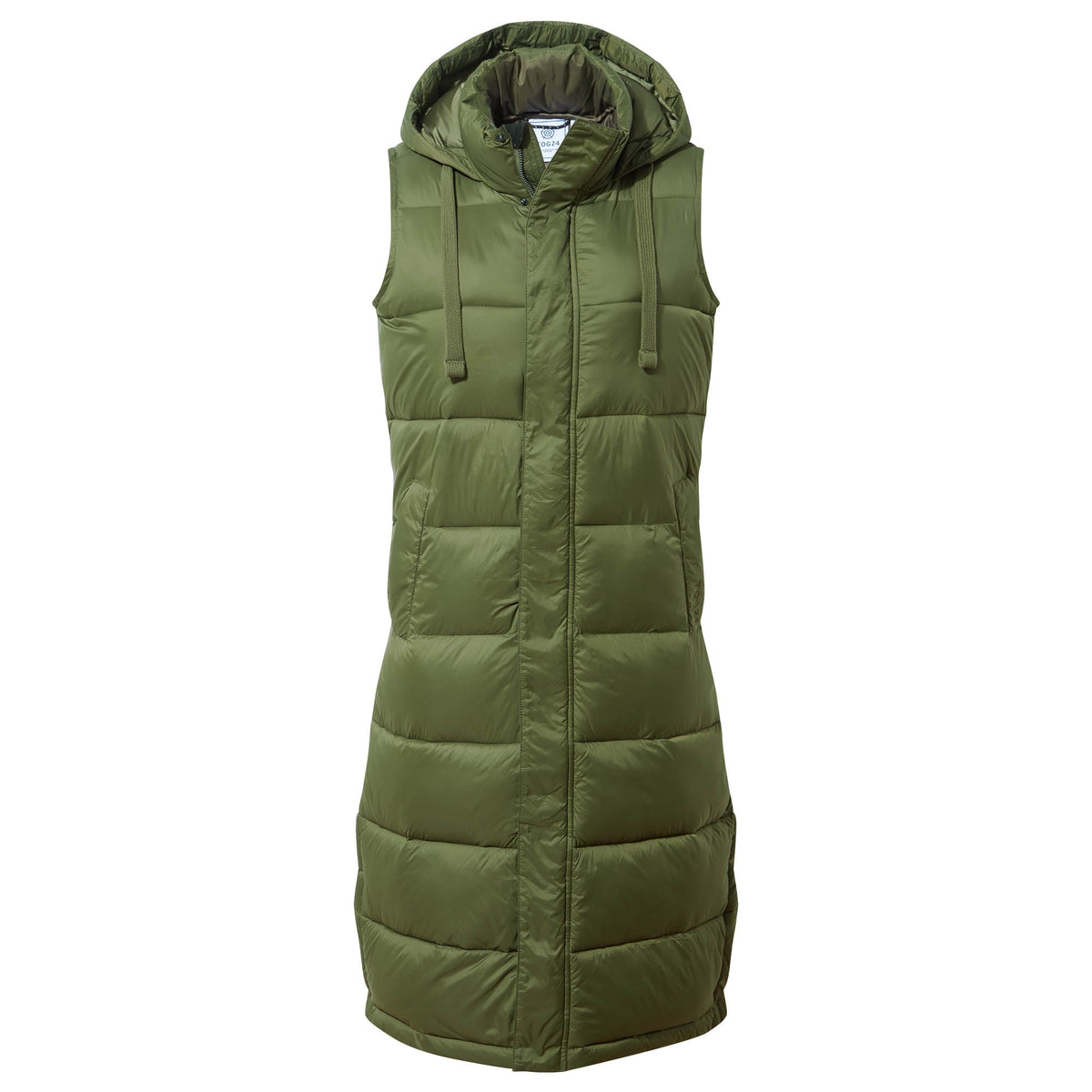 Newall Womens Long Padded Gilet - Khaki - Image 7