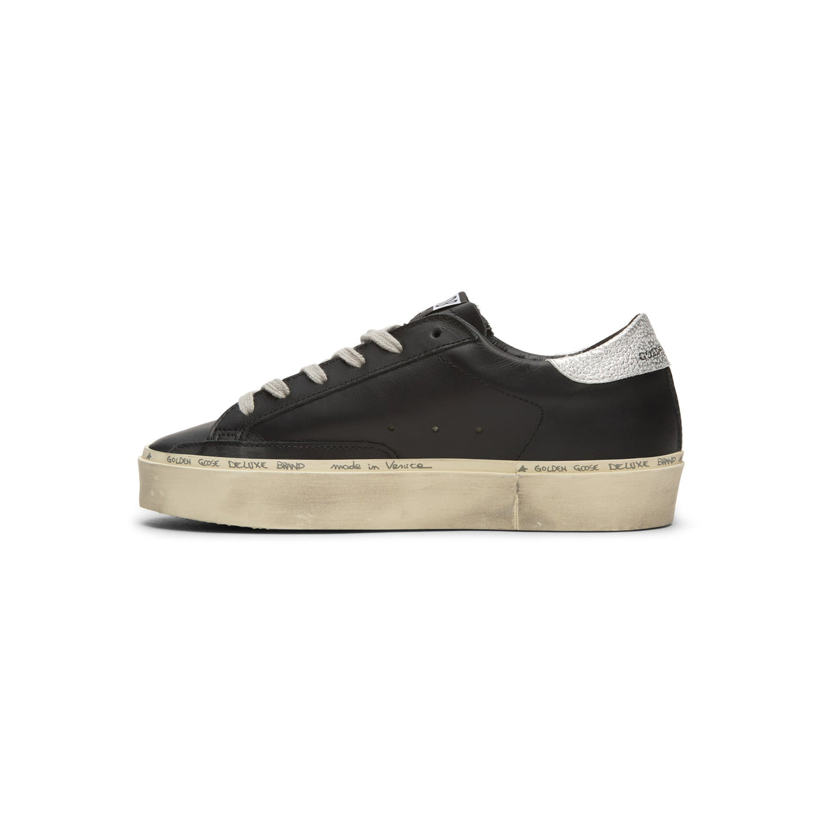 Golden Goose Hi Star Leather Upper Laminated Star (Black/Silver) - Image 2