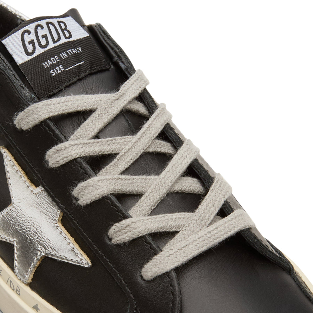 Golden Goose Hi Star Leather Upper Laminated Star (Black/Silver) - Image 7