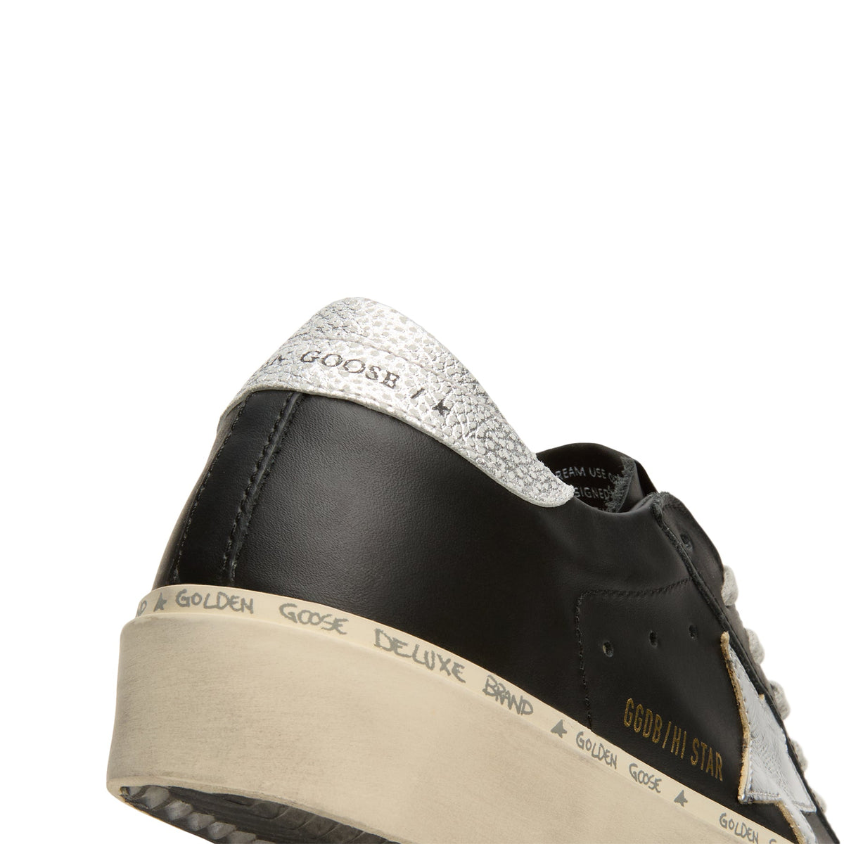 Golden Goose Hi Star Leather Upper Laminated Star (Black/Silver) - Image 9