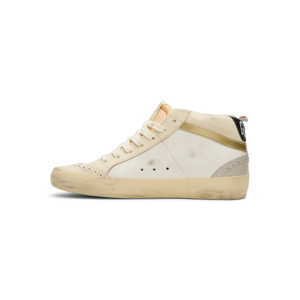 Golden Goose Mid Star Leather Upper And Heel (White/Ivory/Light Lilac/Light Grey/Gold/Black) - Image 2
