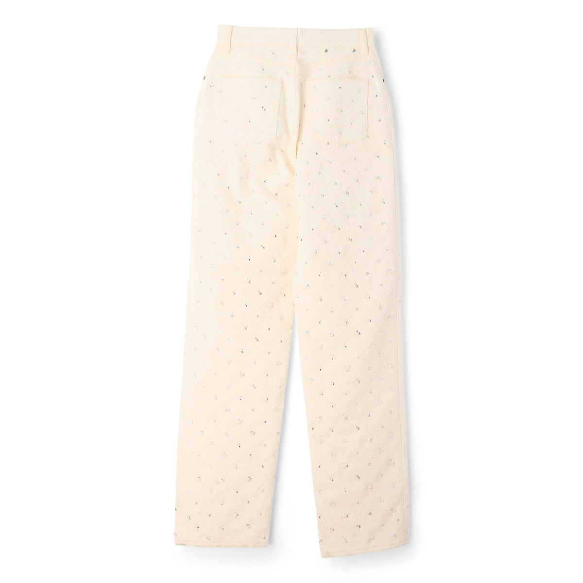 Golden Goose Crystal Beaded Denim Pant (Off White) - Image 2
