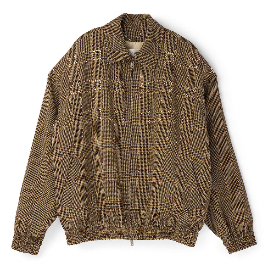 Golden Goose Wool Bomber Jacket (Brown/Beige)