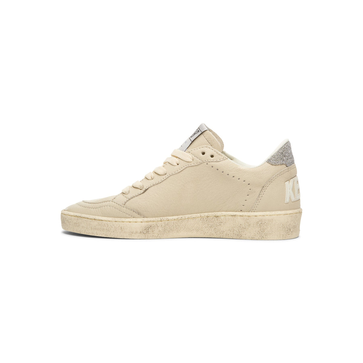 Golden Goose Ballstar Nappa Upper Toe And Spur (Cream/Crystal) - Image 2
