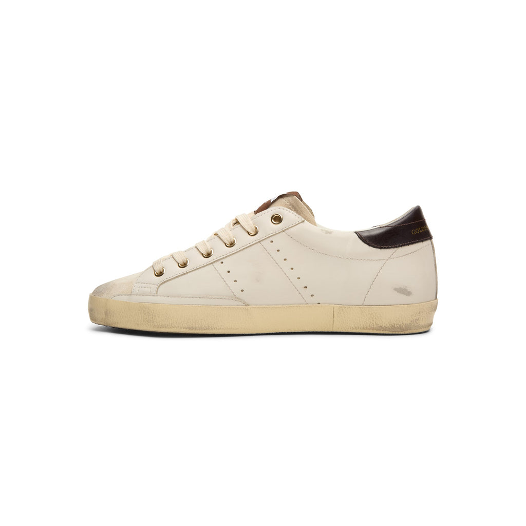 Golden Goose Super-Star Leather Upper Star And Heel (White/Coffee Brown/Seedpearl) - Image 2