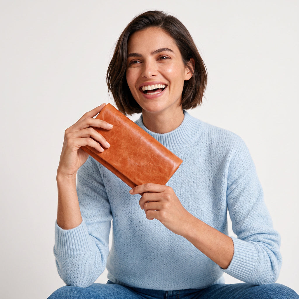 Eloise Crackled Napa Leather Wallet - Image 22
