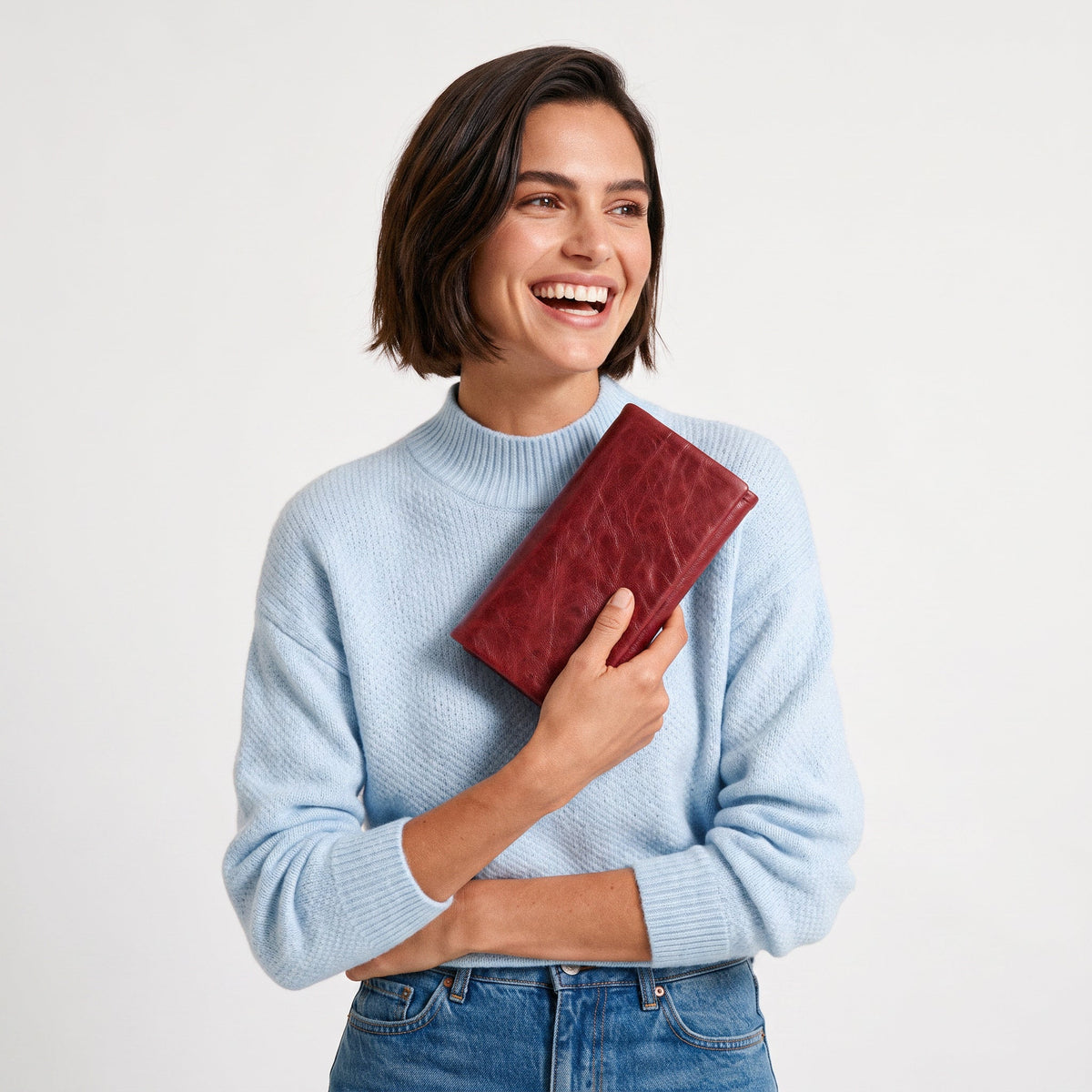 Eloise Crackled Napa Leather Wallet - Image 10