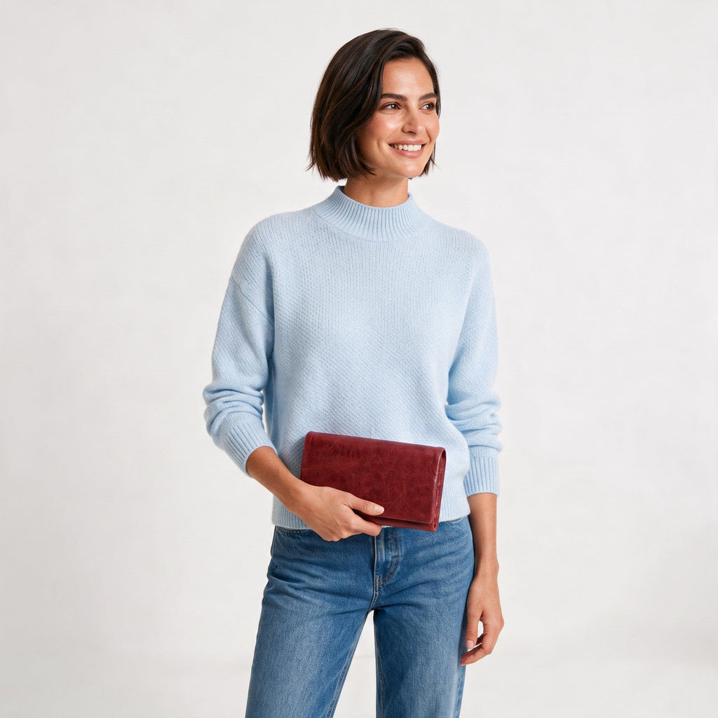 Eloise Crackled Napa Leather Wallet - Image 11