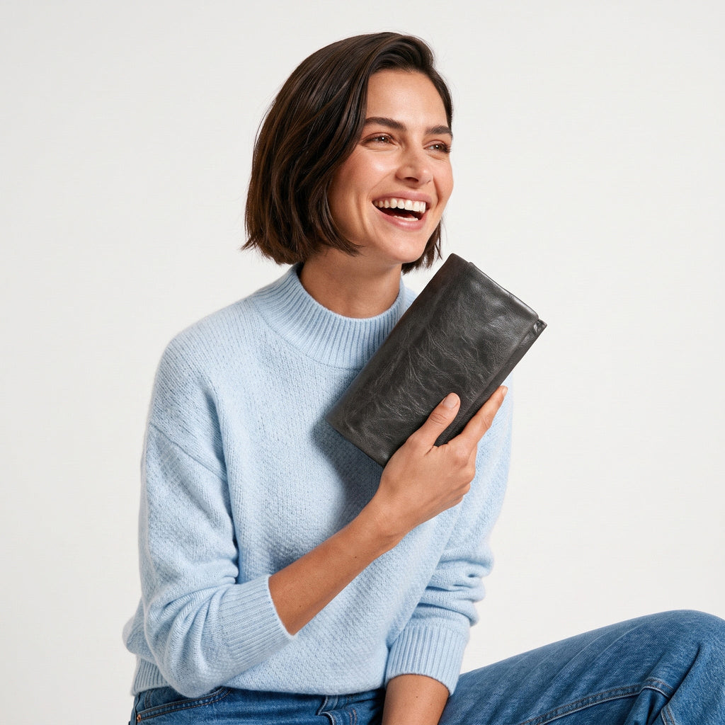 Eloise Crackled Napa Leather Wallet - Image 17
