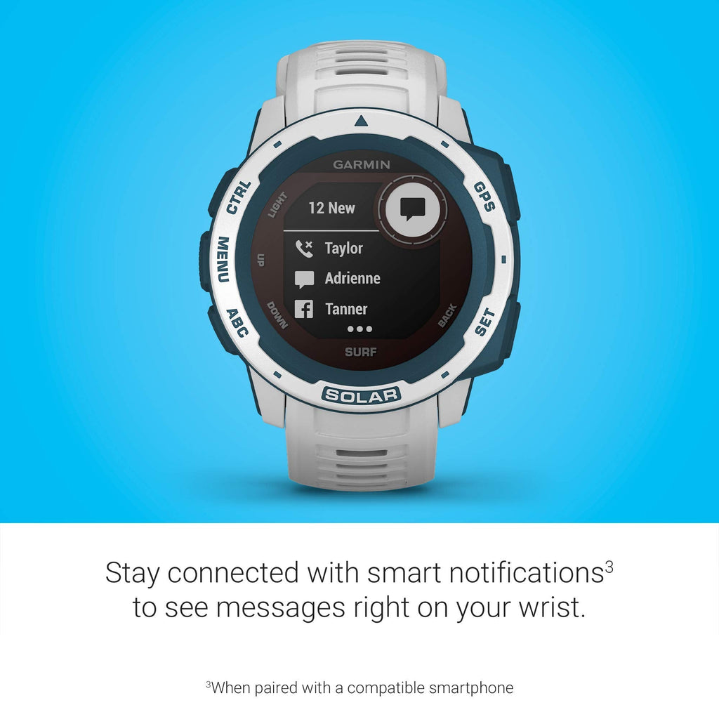 Garmin Instinct Solar Surf Edition GPS Smartwatch (Cloudbreak) - 010-02293-18 - Image 5