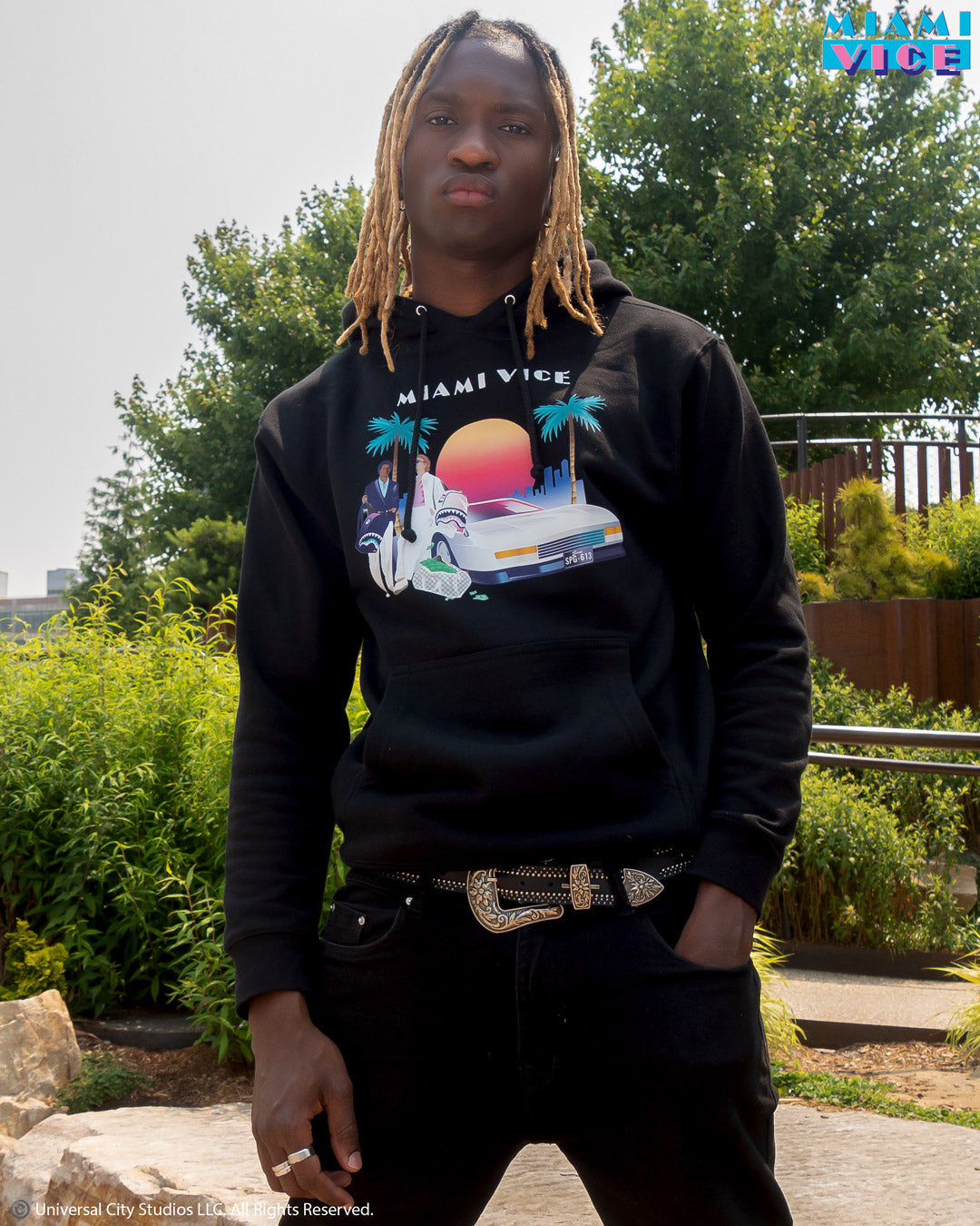 Miami Vice Hoody (Black) - Image 2