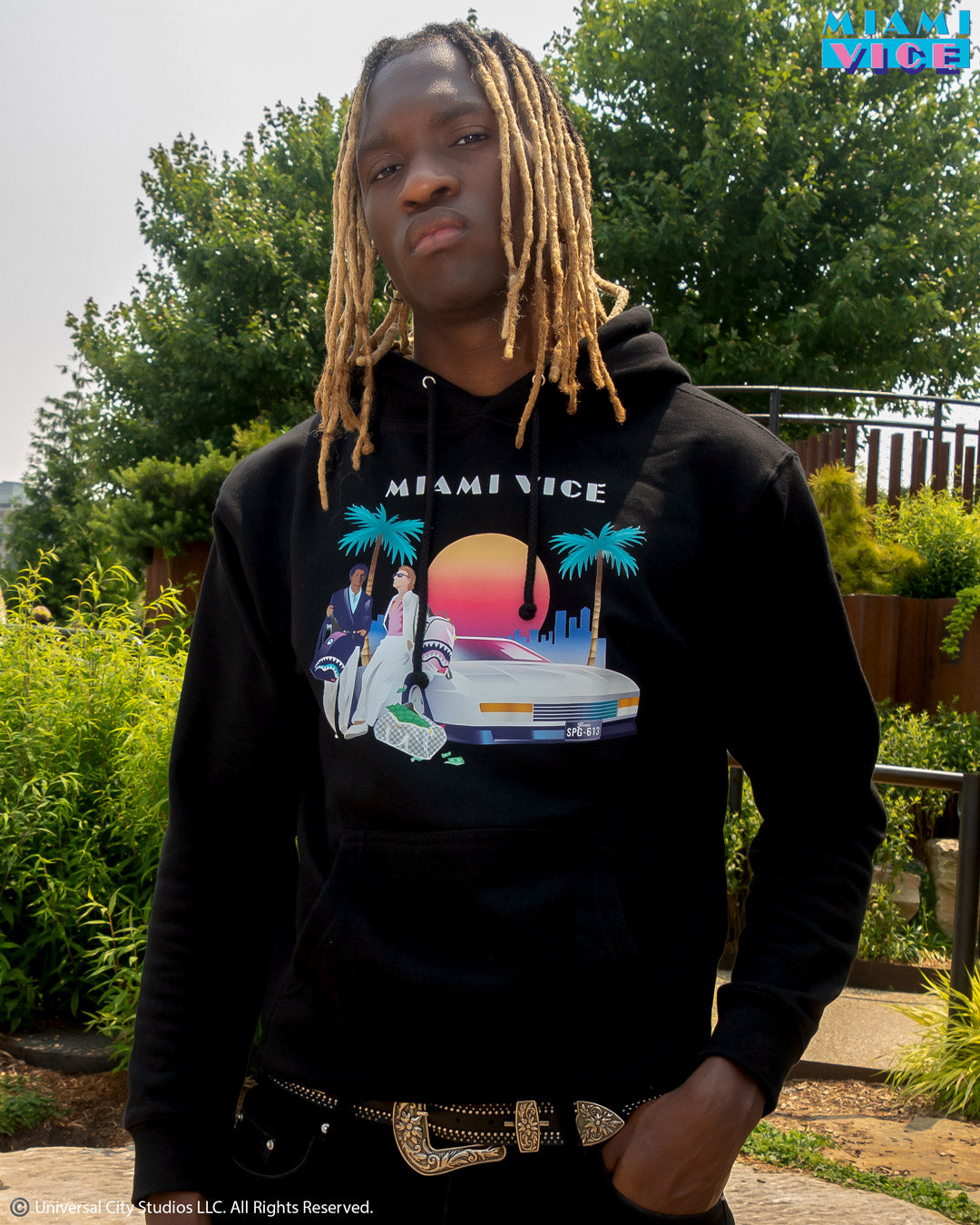 Miami Vice Hoody (Black) - Image 6