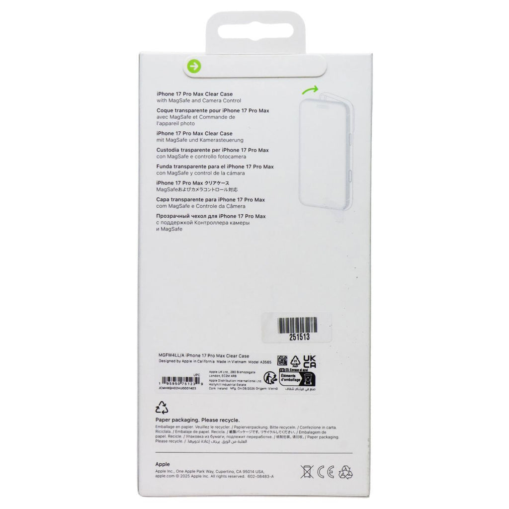 Apple Official Clear Case for MagSafe with Camera Control for iPhone 17 Pro Max - New - Image 5