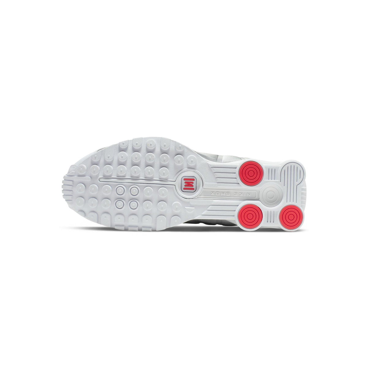 Nike Shox R4 (White/White-Metallic Silver-Max Orange) - Image 5