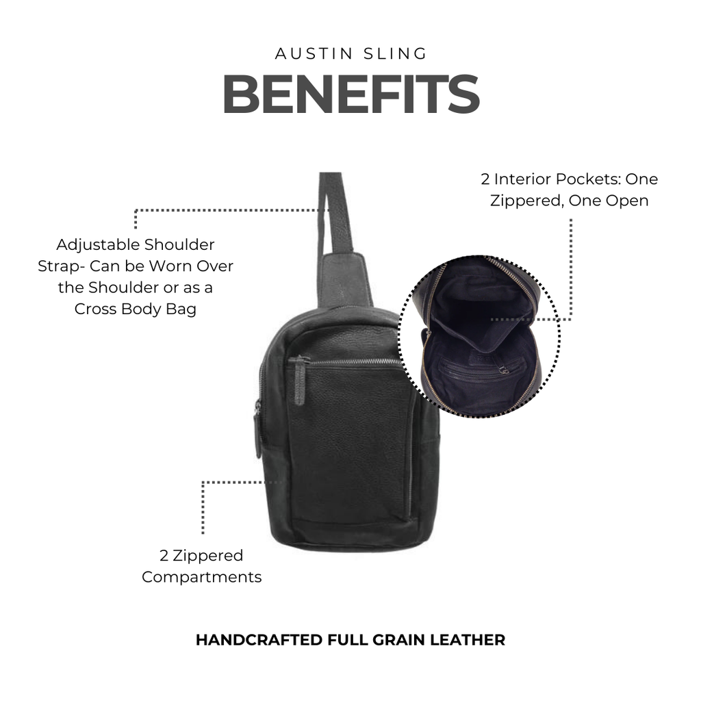 Austin Leather Sling Bag - Image 3