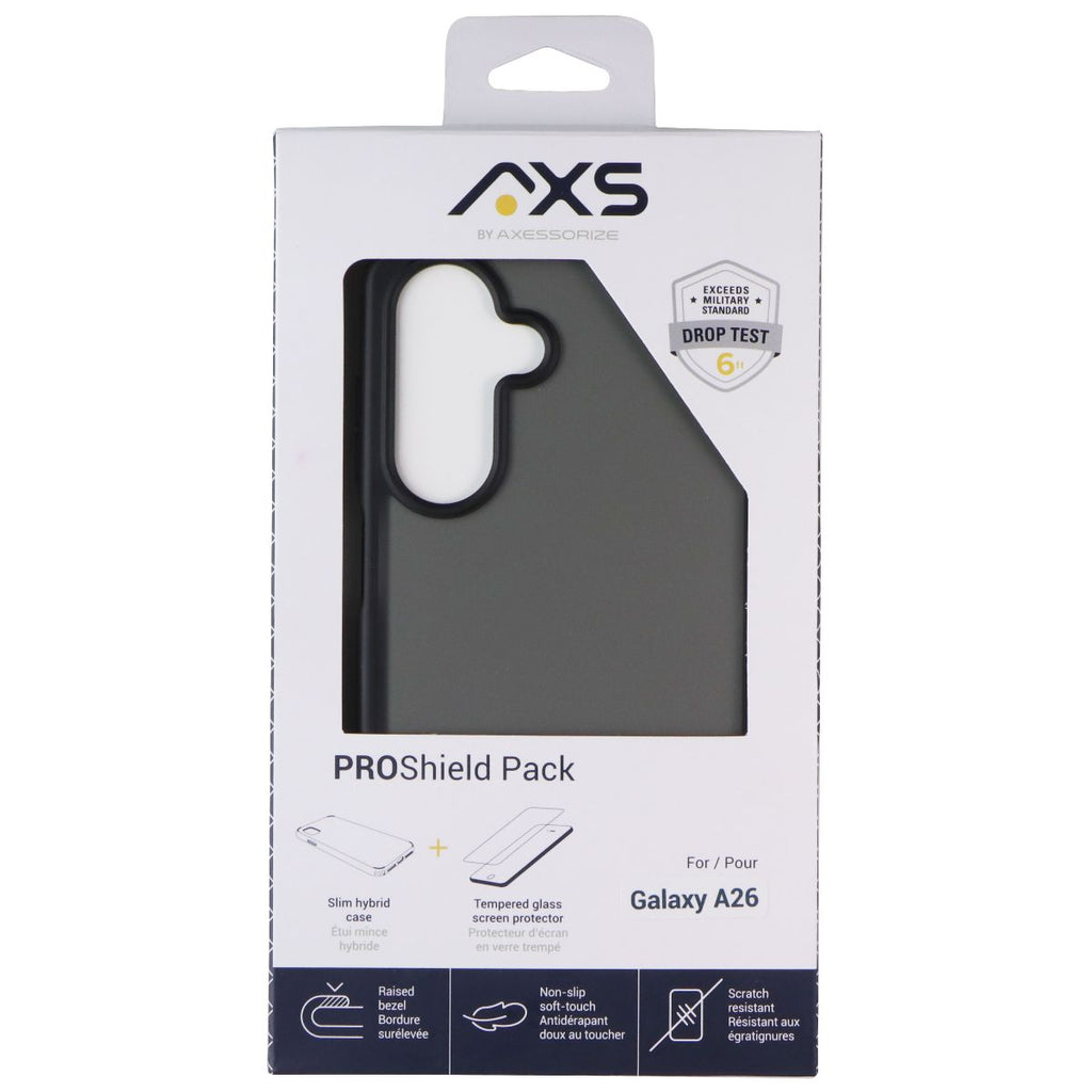 Axessorize AXS PROShield Pack (Case/Glass) for Samsung Galaxy A26 - Black - New