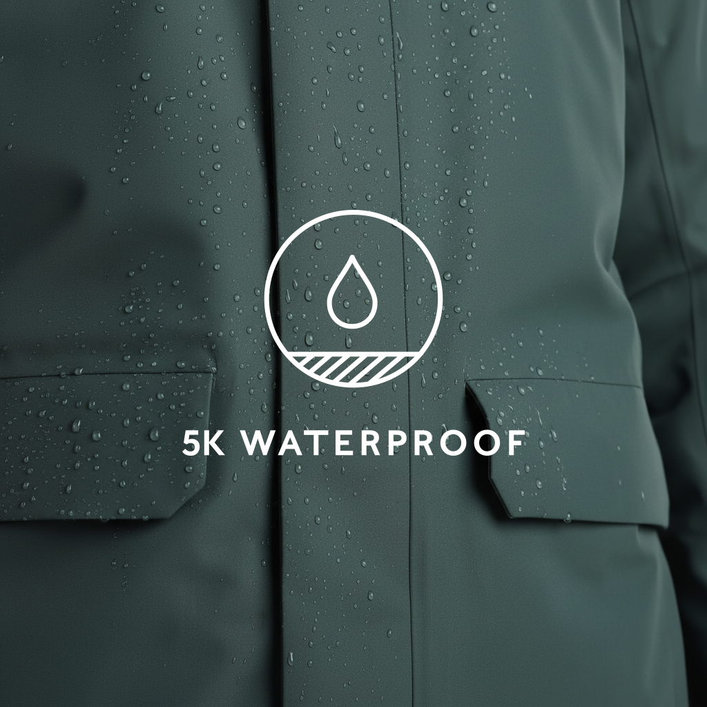 Aksel Mens Waterproof Insulated Parka - Racing Green - Image 7