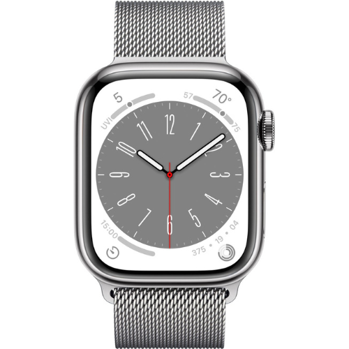 Apple Watch Series 8 45MM (GPS + Cellular) - Silver Stainless Steel - Image 2